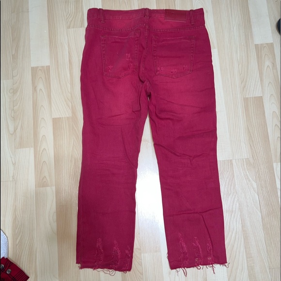 One Teaspoon Red Ripped Jeans - Picture 2 of 2